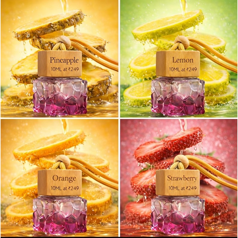 10ML Lemon Orange Strawberry Car Perfume Diffuser for Car Accessories & Car Air Freshener in Coimbatore | Inspired Perfume | Feel Good Fragrances