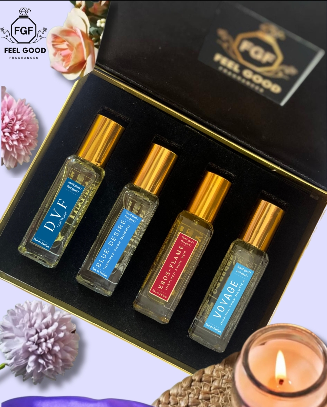 Diwali Celebration – Unisex 4-Piece Designer Gift Set | Inspired Perfume | Feel Good Fragrances