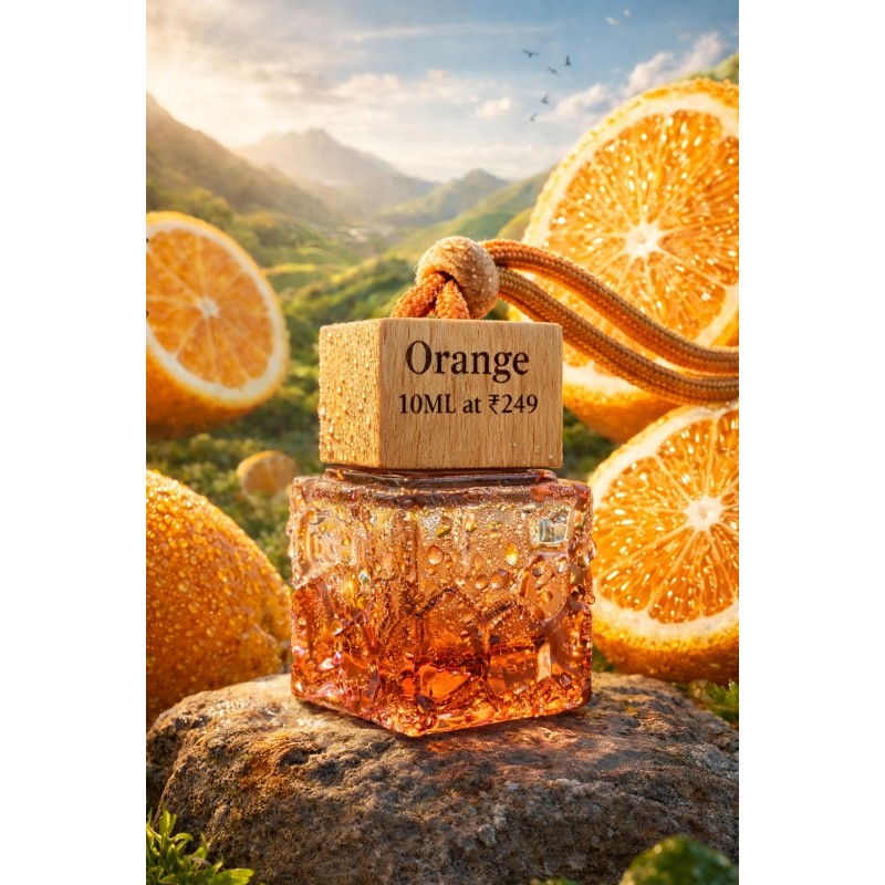 Orange Car Diffuser for Cab Drivers in Coimbatore | Inspired Perfume | Feel Good Fragrances