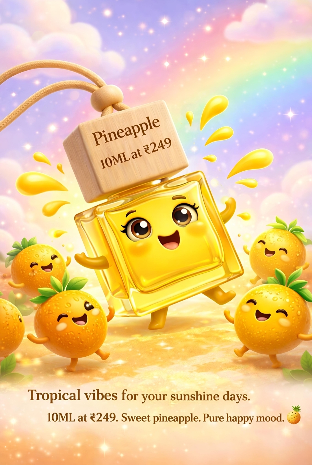Pineapple Bliss – Car Perfume Diffuser 10ml | Car Perfume | Feel Good Fragrances
