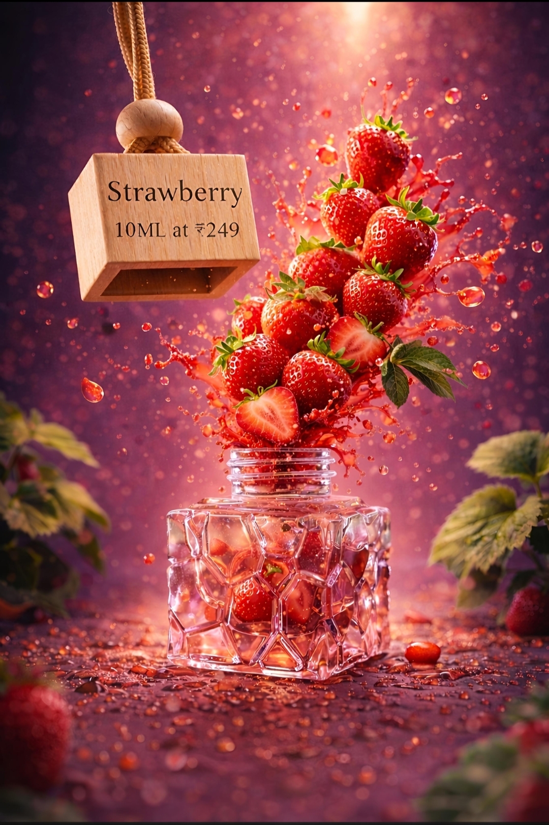 Strawberry Bloom – Car & Wearable Perfume | Car Perfume | Feel Good Fragrances